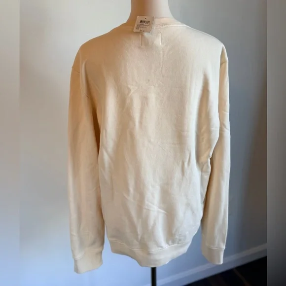 Club Monaco Monaco Graphic Sweatshirt Cream Women’s L / Men’s M Unisex NWT - Picture 4 of 10